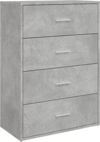 vidaXL betonszürke szerelt fa tálalószekrény 60 x 31 x 84 cm