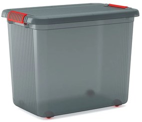 Szürke fedeles műanyag tárolódoboz 59x39x45 cm K Latch Box – KIS