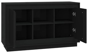 fekete szerelt fa tálalószekrény 102x35x60 cm