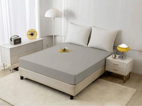 Mikroszálas lepedő MICROVELLE világosszürke 90x200 cm