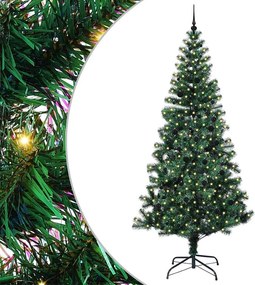 vidaXL Mesterséges, előre világított karácsonyi fa Zöld 240 cm
