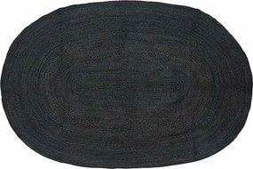 vidaXL Területszőnyegek Ovális Fekete 152 x 245 cm Juta