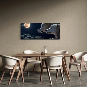 Farkas üvöltés a holdra képe (120x50 cm)