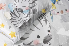 Gyerek pamut ágynemű  ZEBRA 100x135cm