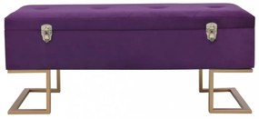 lila bársonypad tárolórekesszel 105 cm