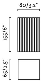 FARO 40567 - Fali lámpa SOLE 2xGU10/8W/230V szürke csipkézett szögletes
