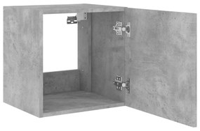 betonszürke falra szerelhető TV-szekrény LED-del 40,5x35x40 cm