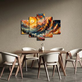 Kép - Hegyek, melyeket napfény ölel (150x105 cm)