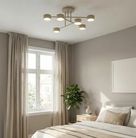 Felületre szerelt csillár HALO 6xGX53/10W/230V bézs