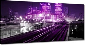 Vászonkép 120x60 Lila felhőkarcolók