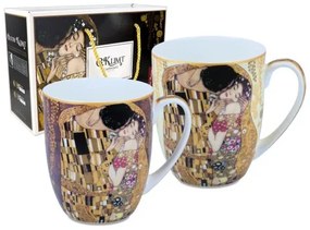 Porcelán bögreszett 2db-os, 450ml, Klimt:The Kiss