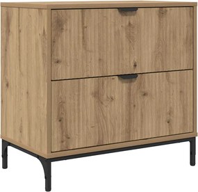 vidaXL Éjjeli asztal fiókkal kézműves tölgy 63.5 x 36 x 61 cm Faanyag