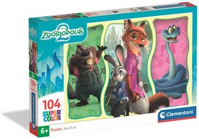 Zootropolis City Challenge 104 db-os puzzle Clementoni