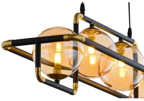 Jupiter 1983 - Csillár zsinóron ZAFRA 4xG9/10W/230V fekete/bézs