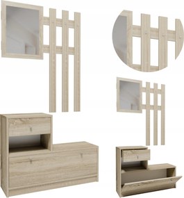 Előszoba bútor szett sonoma gardróbszekrény cipősszekrény akasztós komód