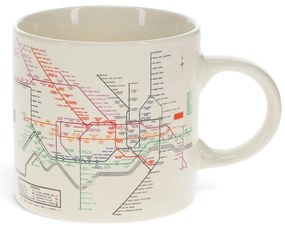 Bézs kerámia bögre 350 ml Heritage Tube Map – Rex London