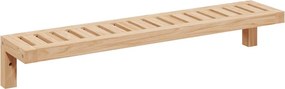 vidaXL Fali akasztós rács Természetes 62 x 10 x 12,5 cm Masszív diófa