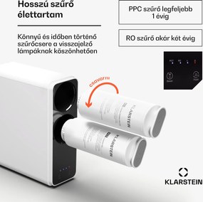 Klarstein PureLine 800, szűrőrendszer, fordított ozmózis, 800 GPD / 3000 L/d