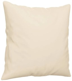 2 személyes bézs mikroszálas szövetkanapé párnákkal 120 cm