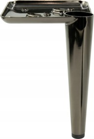 Bútláb, tű alakú, fekete króm, 15 cm magas