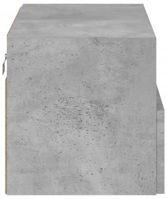 betonszürke szerelt fa fali TV-szekrény 60 x 30 x 30 cm