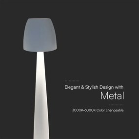 LED Dimmelhető újratölthető érintőképernyős asztali lámpa LED/3W/5V 3000-6000K fehér