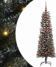 vidaXL Mű karácsonyfa 150 LED-del Zöld 120 cm PVC és Műanyag és Acél