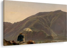 Kép - Jules Coignet, View of Bozen with a Painter, reprodukciók (90x60 cm)