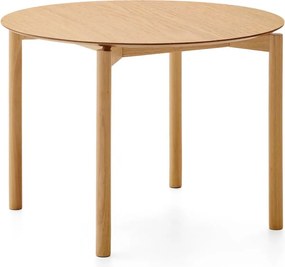 Kerek étkezőasztal kőrisfa dekorral ø 110 cm Indara – Kave Home