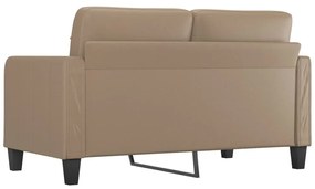 2 személyes cappuccino színű műbőr kanapé 140 cm