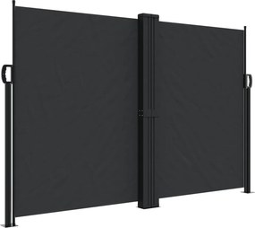 vidaXL fekete behúzható oldalsó napellenző 160 x 600 cm