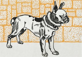 Fotótapéta Flizelina Nappali és Hálószoba Kutya retro 312x219 Ragasztó