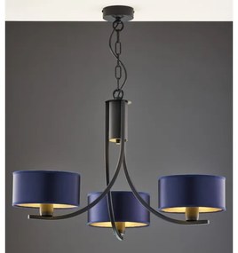 Jupiter 2099 - láncos csillár ARTHUR 3xE27/15W/230V kék/fekete