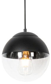 Retro lógólámpa fekete átlátszó üveggel 20 cm - Eclipse