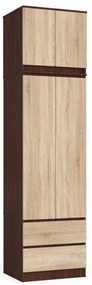 Ruhásszekrény Sahil (wenge + szonoma tölgy). Akció -15%. 1071022