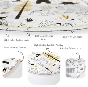 Sárga-fehér gyerek szőnyeg ø 120 cm Comfort – Mila Home