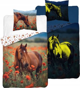 Sötétben Világító Ágyneműhuzat 160x200 Ló Gesztenye
