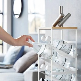 Fehér fém bortartó polcos állvány, palackok száma 16 20x88,5x19 cm Tower – YAMAZAKI