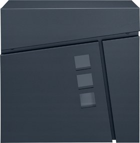 Postaláda Antracit Újságtartóval Csendes Ház Nagy RAL7016