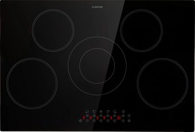 Klarstein Virtuosa 5, beépített főzőlap, 5 zóna, 8200W, üvegkerámia