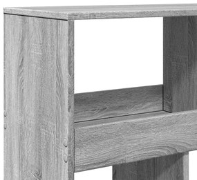 szürke sonoma színű szerelt fa könyvespolc 100 x 33 x 187,5 cm