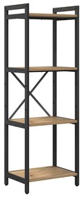 Könyvszekrény kézműves tölgy 40 x 30 x 118 cm Faanyag