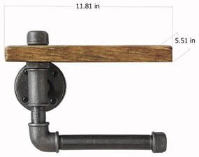 Vécépapír tartó polccal BORU 30x14 cm fenyő