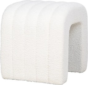 Colma puff, teddy borítással, fehér
