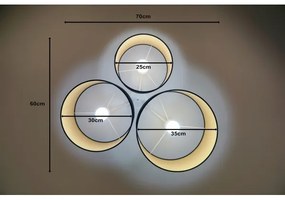 Duolla - Mennyezeti lámpa ROLLER TRIO 3xE27/60W/230V fekete/arany