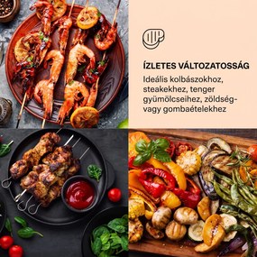 Klarstein Grillmeile 4400, elektromos grill, 2 x 2200 W, rozsdamentes acél grill lap
