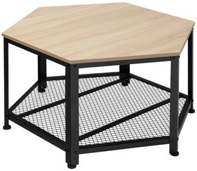 TecTake GmbH 404226 norwich dohányzóasztal 86,5x75x46,5cm - könnyű fa, tölgy sonoma