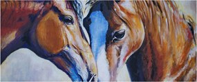 Kép - szerelmes lovak (120x50 cm)