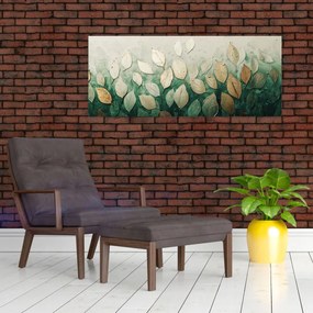 Kép - Arany-zöld levelek (120x50 cm)