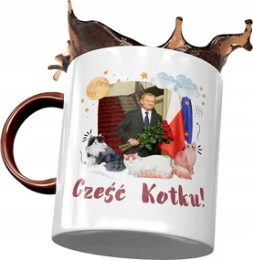 Donald Tusk Po bordó bögre Ajándék Platform fényképes nyomtatással